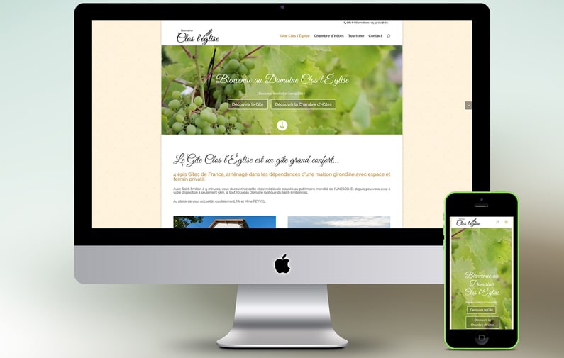 Site internet Domaine Clos l'Eglise